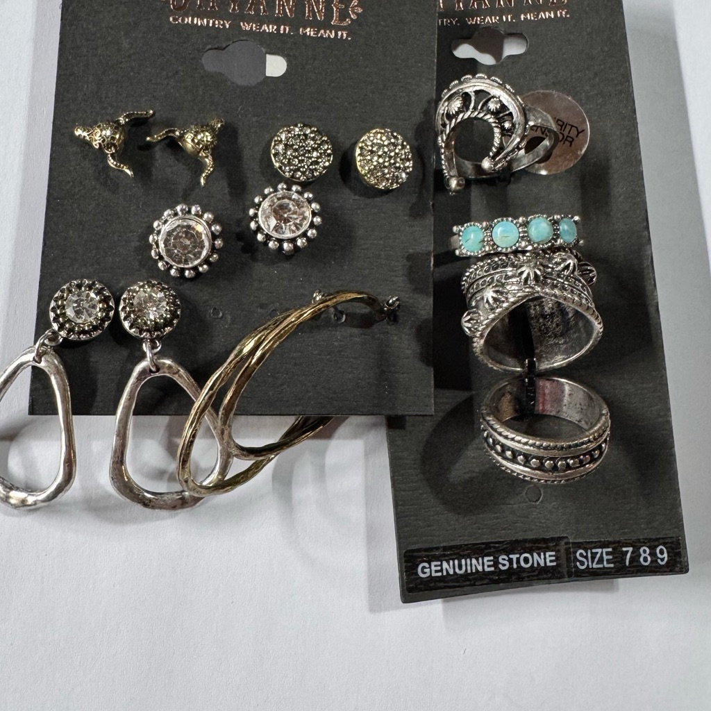 Shyanne Silver And Turquoise Earring Set 22$